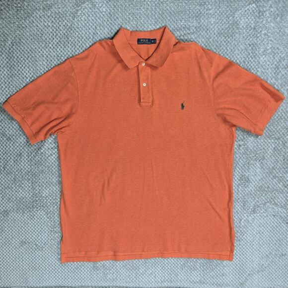 Polo Ralph Lauren Other - Polo Ralph Lauren Men's Polo 2XLT Orange Green Pony Short Sleeve Tall Shirt